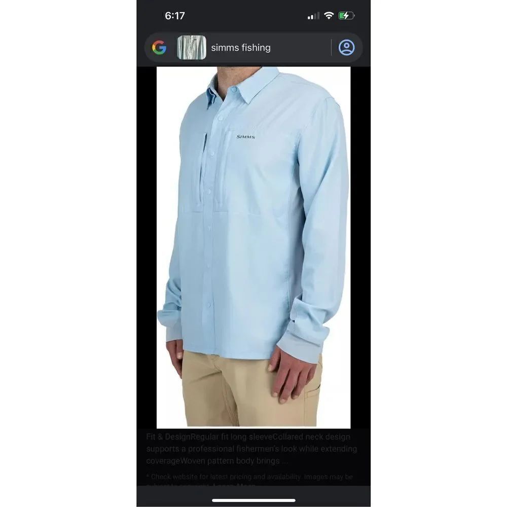 Simms Guide Series Sky Fishing Shirt xL